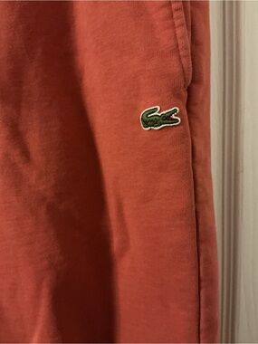 Lacoste Coral-Orange Tapered Fit Crewneck Sweatpants